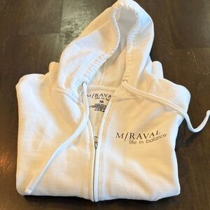 Miraval White Zip-Up Hoodie